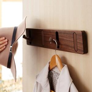 ウォルナット材のウォールフックの商品写真