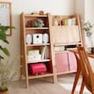 北海道産タモ材のランドセルも置けるシェルフの商品写真