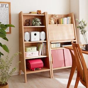 北海道産タモ材のランドセルも置けるシェルフの商品写真