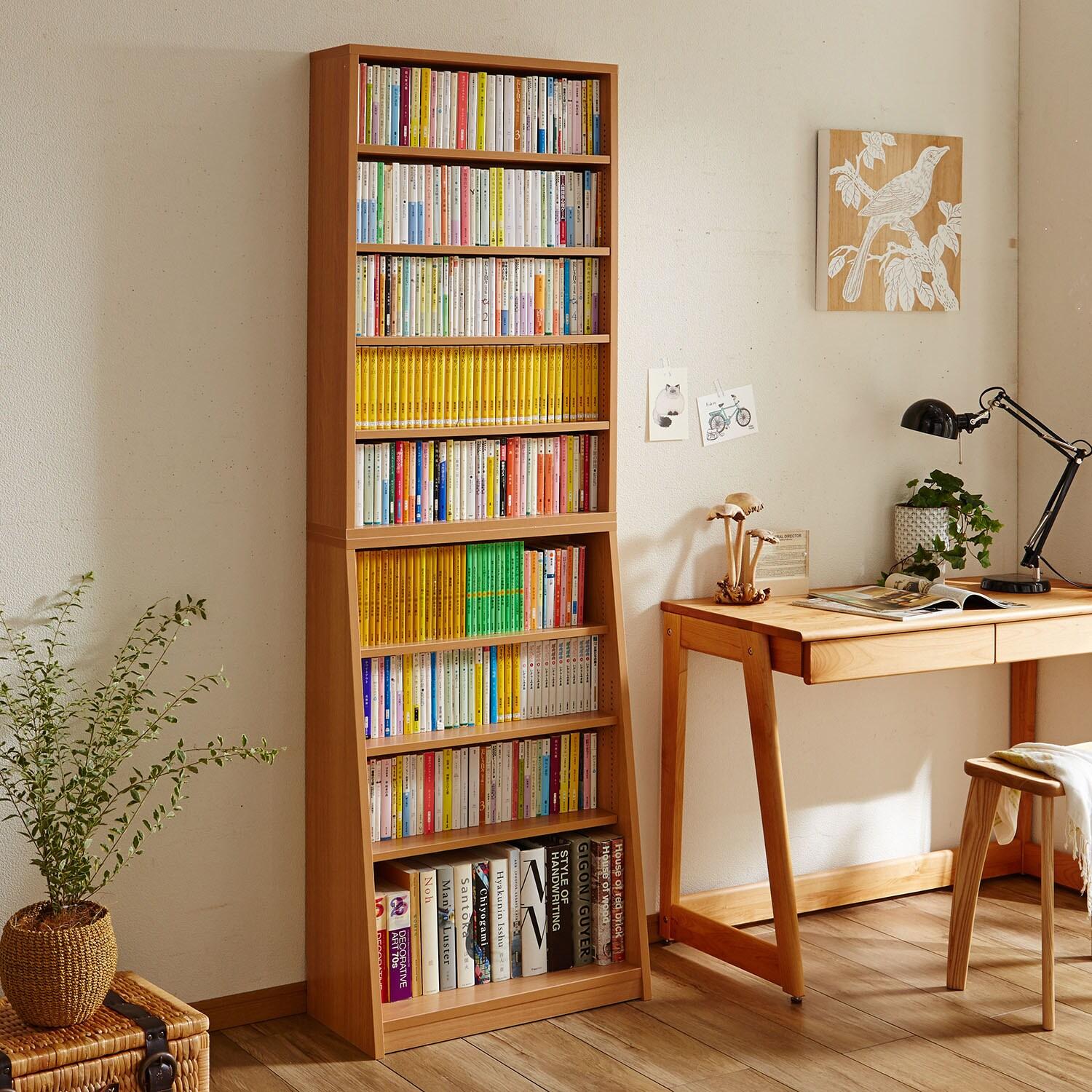 1cmピッチの薄型大容量収納本棚・オープンラックの商品写真