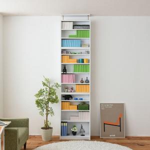 突っ張り1cmピッチの薄型大量収納本棚の商品写真