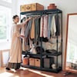 頑丈スチールハンガーラック <幅51/幅81cm>の商品写真