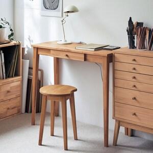 天然木アルダー材でつくったコンパクトデスク <幅60/幅80cm>の商品写真