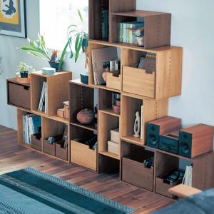 桐の連結できるオープンラック用ボックスの商品写真