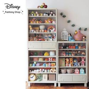 ダブル棚板のコレクションキャビネット「ミッキーモチーフ」の商品写真