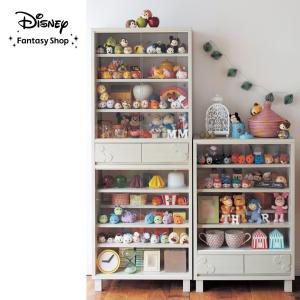 ダブル棚板のコレクションキャビネット「ミッキーモチーフ」の商品写真