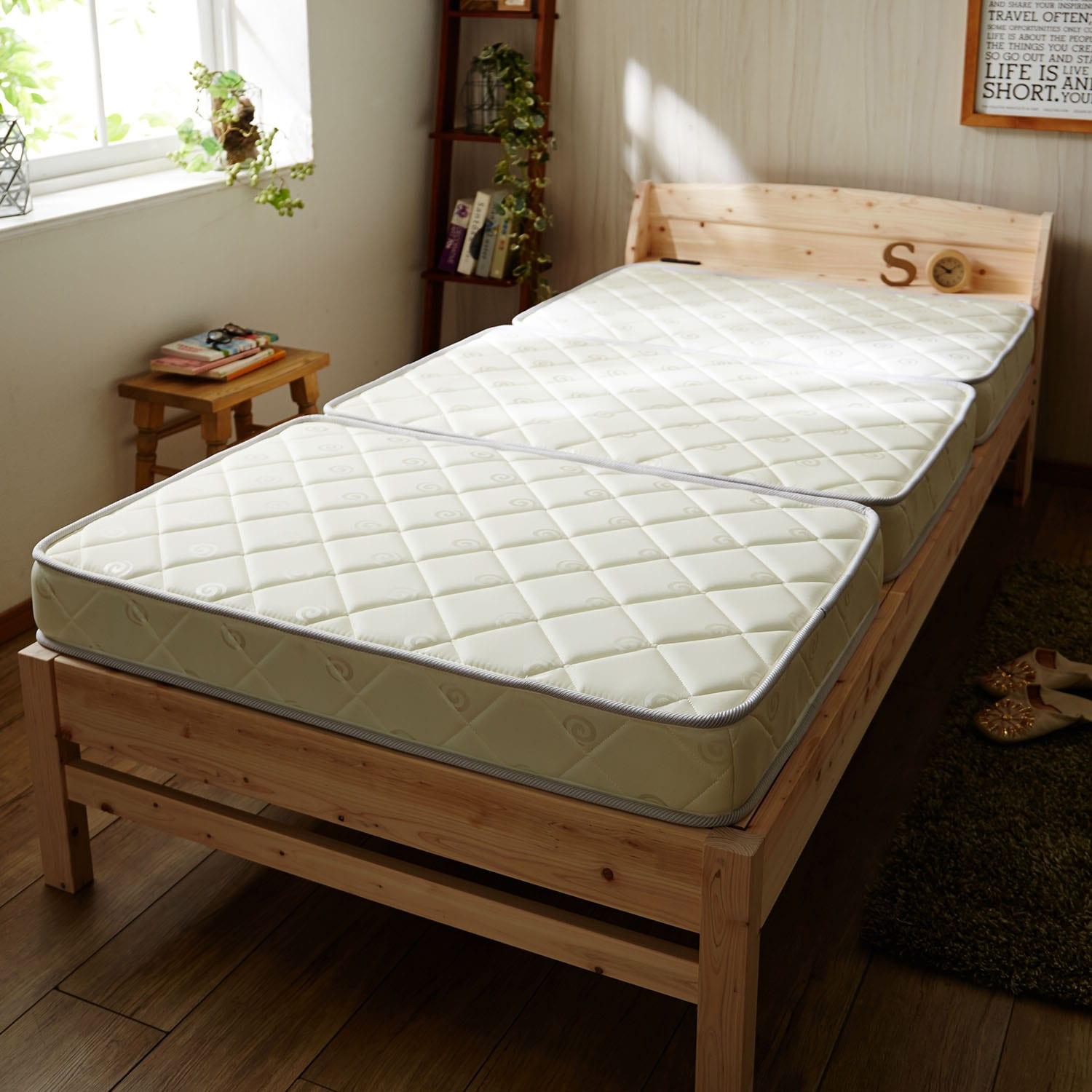 3分割のボンネルコイルマットレス<シングル/セミダブル/ダブル>の商品写真