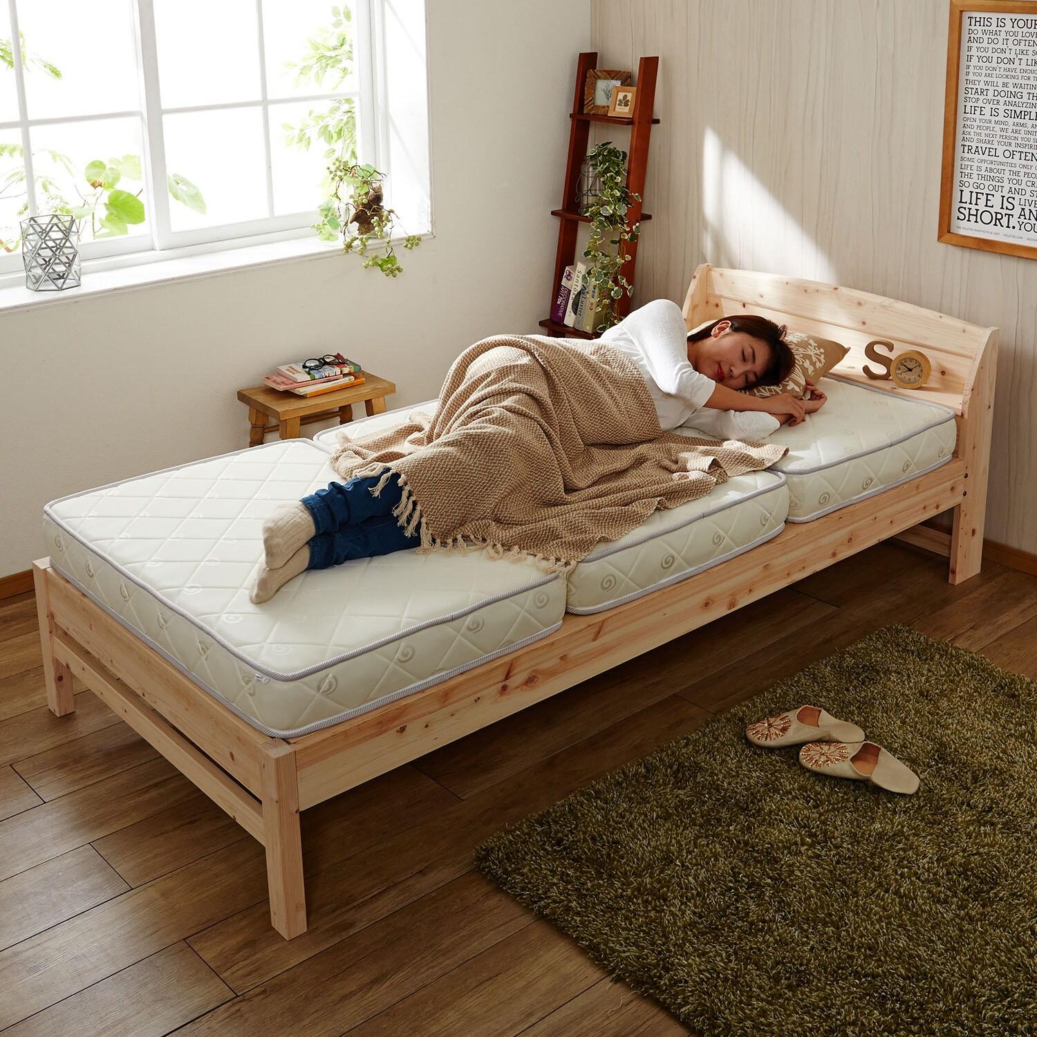 3分割のポケットコイルマットレス <シングル/セミダブル/ダブル>の商品写真