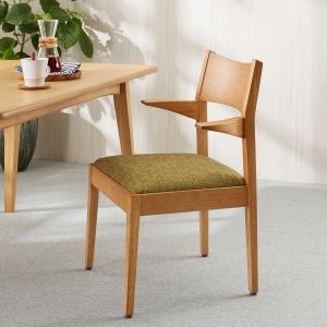ハーフアームのカバーリングダイニングチェアの商品写真