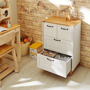 子ども部屋にピッタリ!カントリー調衣類収納チェストの商品写真