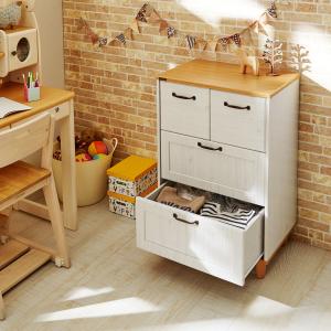 子ども部屋にピッタリ!カントリー調衣類収納チェストの商品写真