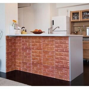 レンガ風ウォールパネル6枚セット <約30×30cm>【シールで貼付け】の商品写真