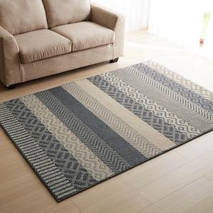 幾何柄のウールラグ[日本製] 【防炎ラベル付】の商品写真