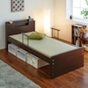 手すり付きの高さ調節式畳ベッド<シングル>の商品写真