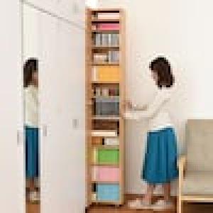 棚板1cmピッチのコミック・CD・DVD収納隙間ワゴン <幅16.5cm>の商品写真