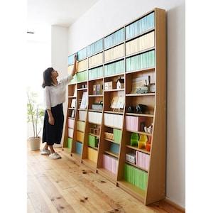 1cmピッチの薄型大量収納本棚の商品写真