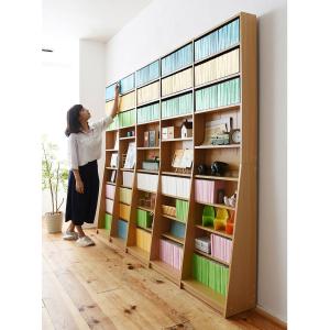 1cmピッチの薄型大量収納本棚の商品写真