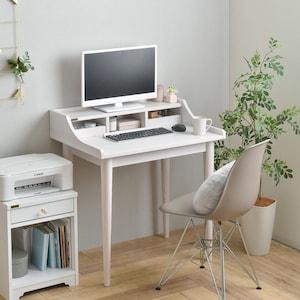 収納付きワークデスク 【パソコンデスクとしても】の商品写真