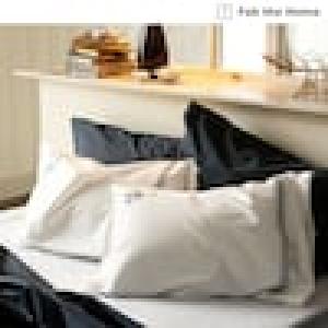 草花柄刺繍の綿素材を使った枕カバーの商品写真