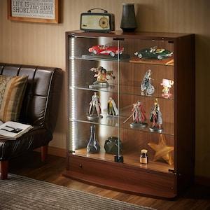LEDライト付き大型コレクションキャビネット(幅83cm)の商品写真