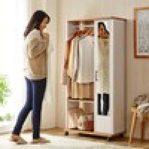 ミラー扉のハンガーラック <幅60cm/幅75cm>の商品写真