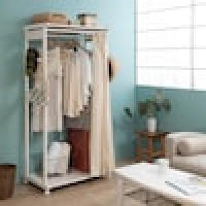 カーテン付きハンガーラック <幅88.5cm>の商品写真