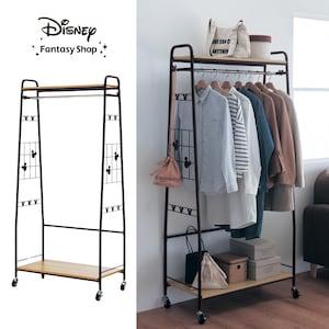 棚付きハンガーラック「ミッキーモチーフ」の商品写真