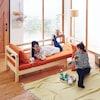 ログハウス調伸長式ソファーベッド[床面すのこベットタイプ]の商品写真