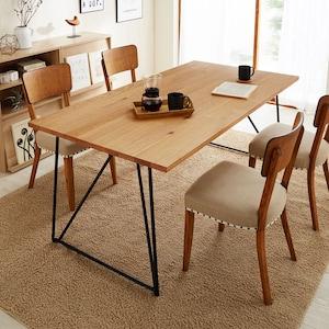 オーク材天板の脚を選べるダイニングテーブル <4人用/6人用>の商品写真