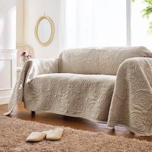 ふっくらローズキルトのマルチカバー・ソファーカバーの商品写真