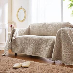 ふっくらローズキルトのマルチカバー・ソファーカバーの商品写真