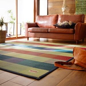 [日本製]カイハラデニム生地を使ったウレタン入りい草ラグの商品写真