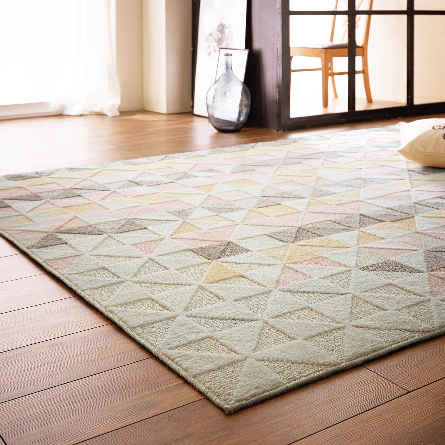 撥水防汚加工の日本製ラグの商品写真