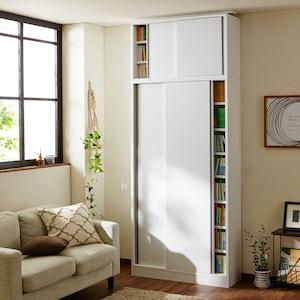 大容量の1cmピッチの引き戸本棚専用上置きの商品写真