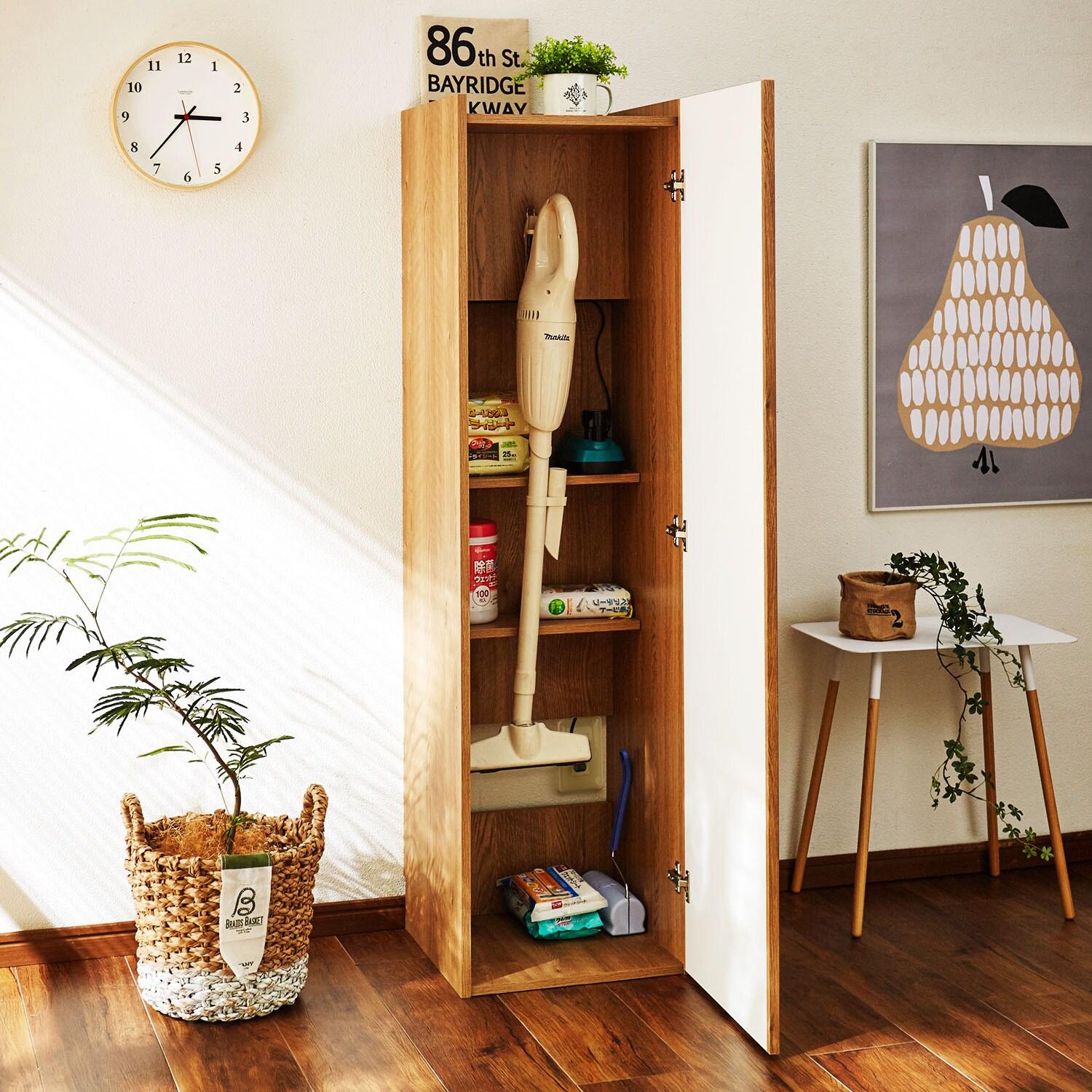 充電しながら隠してすっきり!ハンディクリーナー収納キャビネットの商品写真