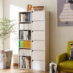 棚板が可動できる!木目調カラーボックスの商品写真