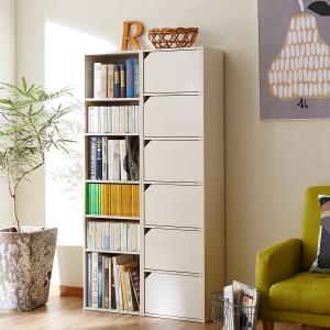 棚板が可動できる!木目調カラーボックスの商品写真