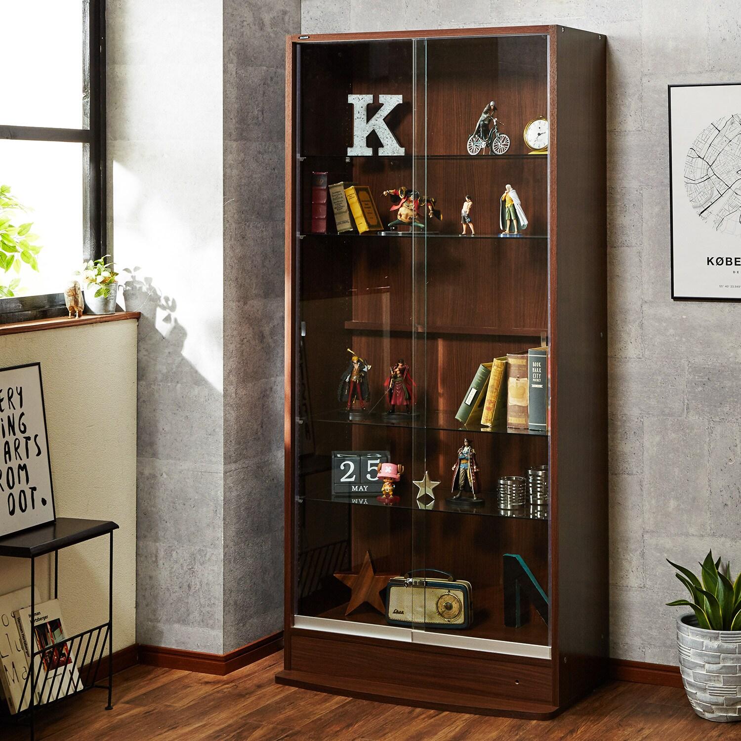 鍵付き大型コレクションキャビネット(引き戸タイプ)の商品写真