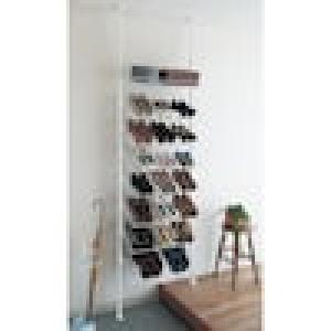 省スペース突っ張りシューズラックの商品写真