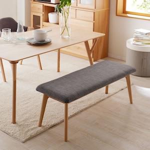 ナラ材のダイニングベンチの商品写真