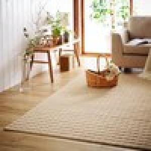 織り感のある洗えるキルトラグの商品写真