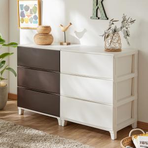 組立簡単!引出しスムーズ収納3段チェスト(幅54cm)<奥行42cm>の商品写真