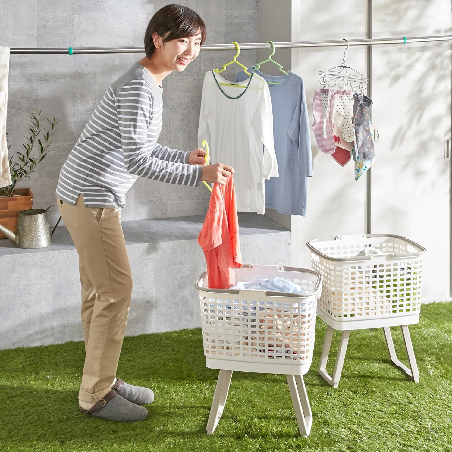 腰らくランドリーバスケット2個セットの商品写真