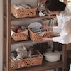 籠編みの収納バスケット 【選べる4サイズ】の商品写真