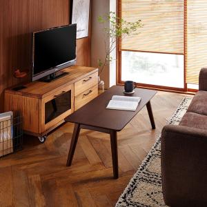 狭い部屋にも置きやすい折りたたみリビングローテーブルの商品写真