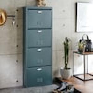 フラップ扉の超薄型シューズボックスの商品写真