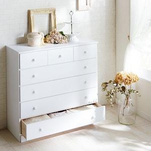 ホワイト桐チェストの商品写真