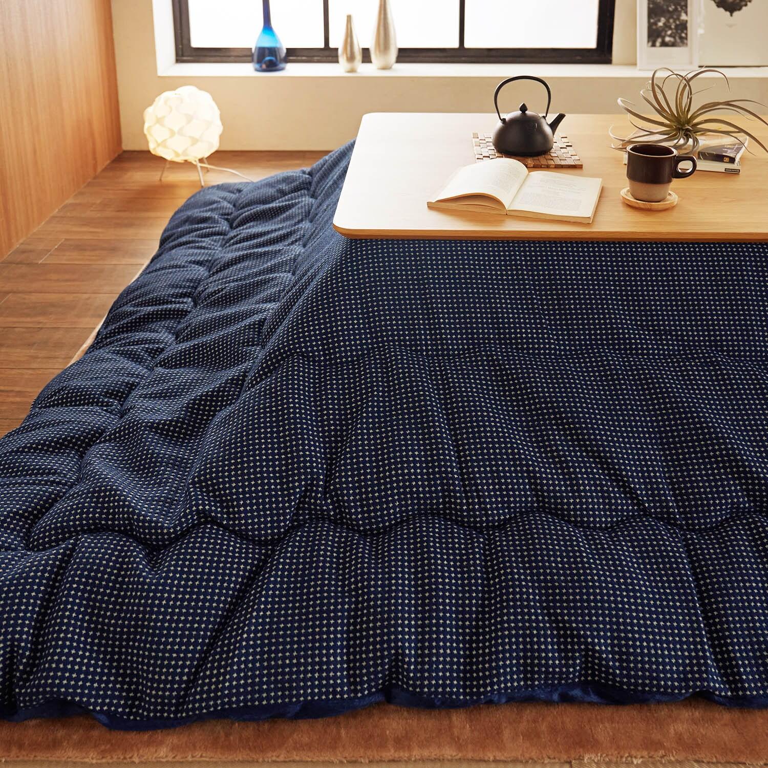ワッフル生地を使ったこたつ掛け布団[日本製]の商品写真