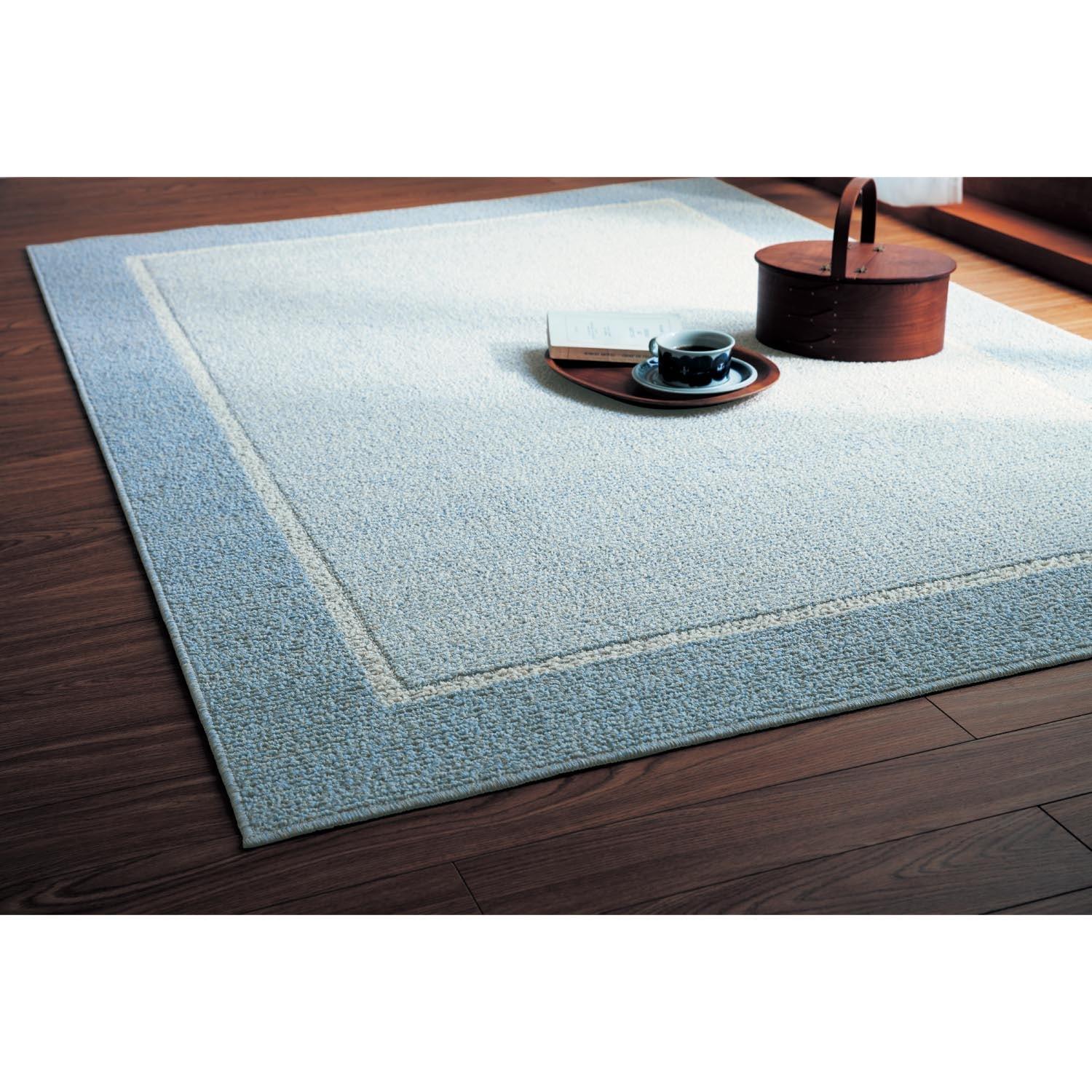 リネン混のウォッシャブル防ダニラグ[日本製]の商品写真