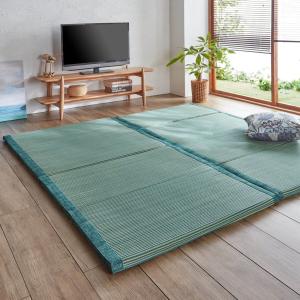 底つきしにくいたっぷりボリュームのい草厚敷きラグの商品写真